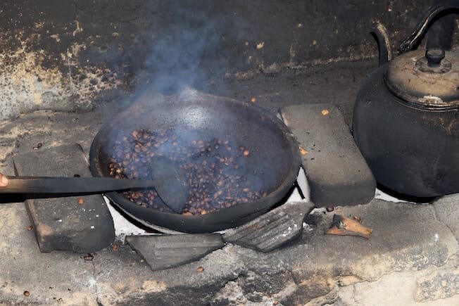 Kopi Luwak traditionelle Roestung